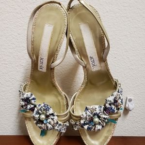 Christian lacroix slingback heels 3 inch